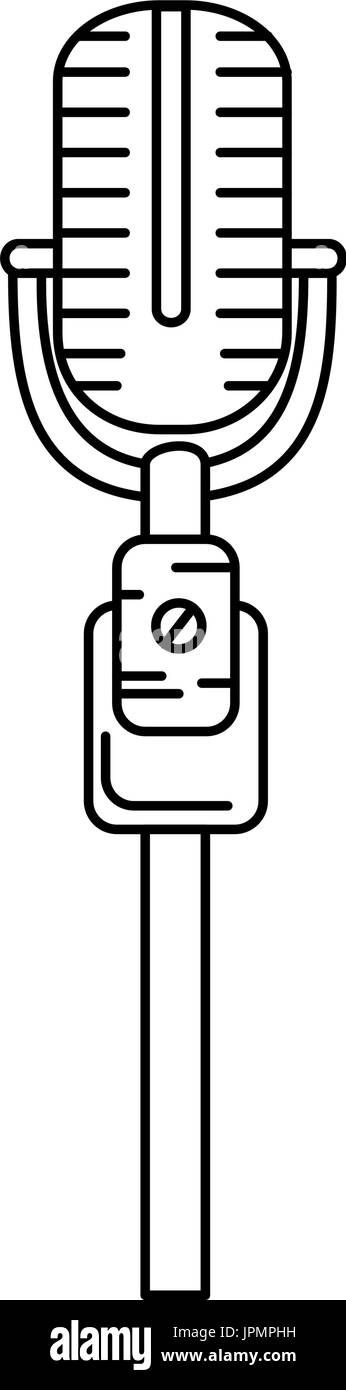Microphone vintage device icon vector illustration graphic design Stock ...