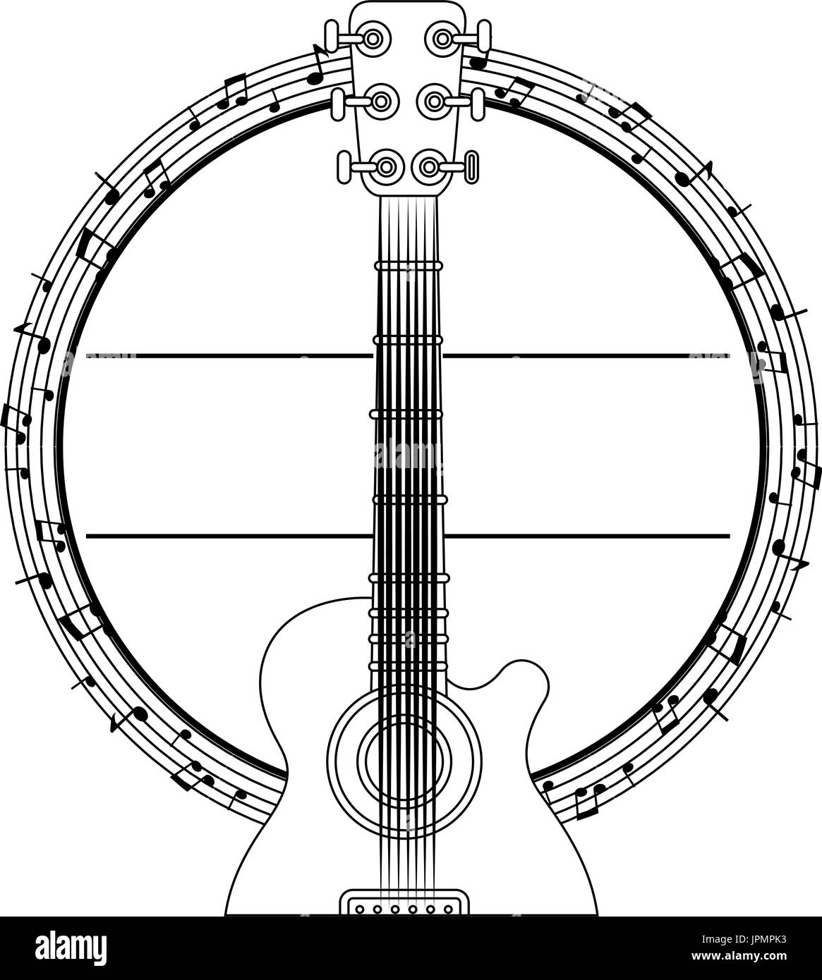 Music instrument emblem label icon vector illustration graphic design ...