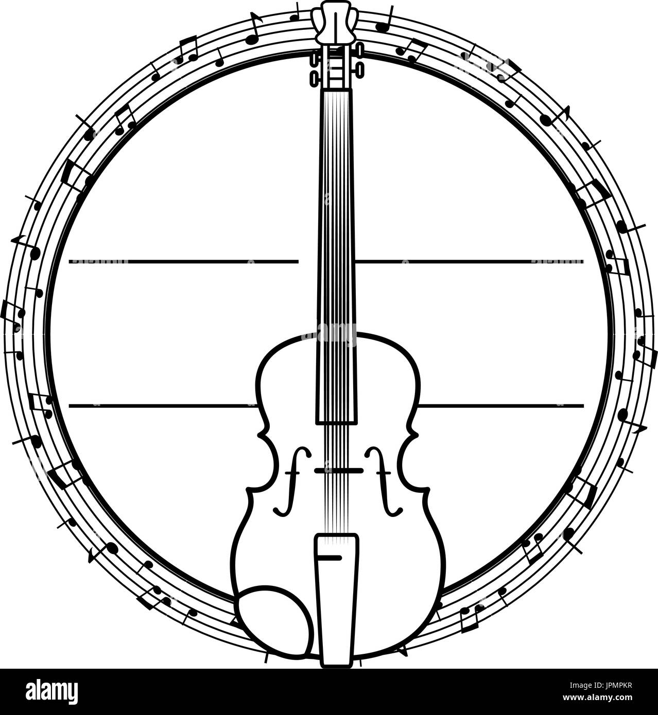 Music instrument emblem label icon vector illustration graphic design ...