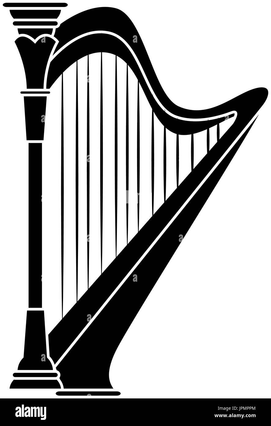 Harp music instrument icon vector illustration graphic design Stock Vector Image & Art Alamy