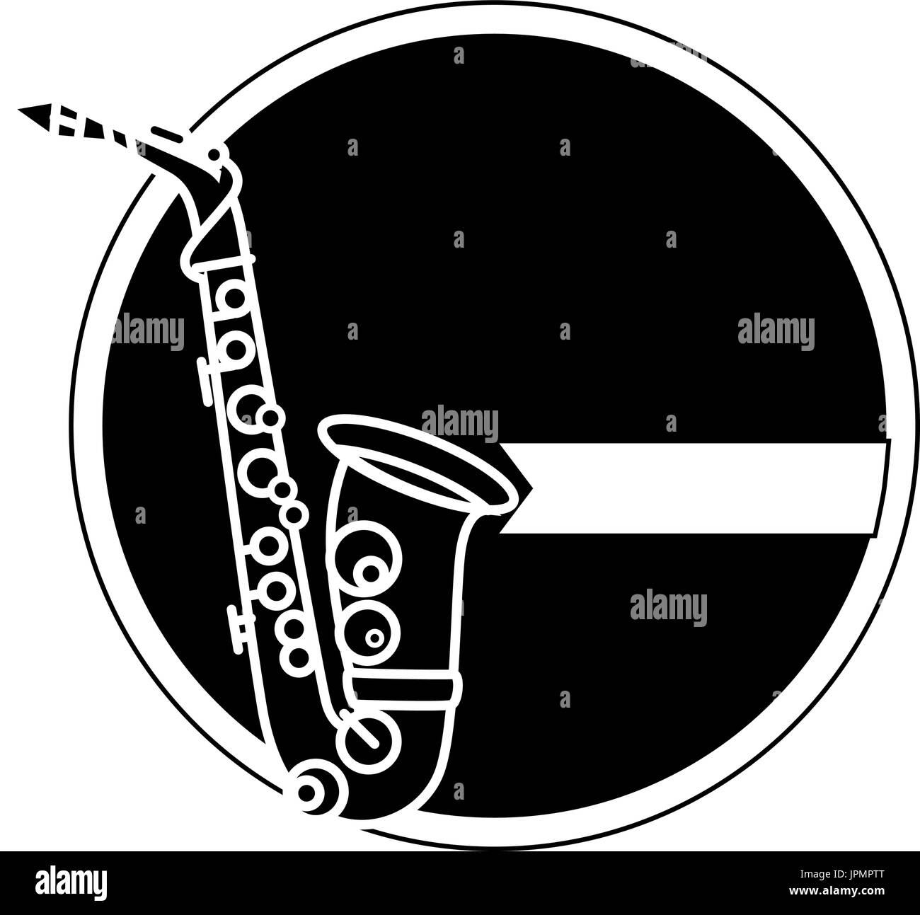 Music instrument emblem label icon vector illustration graphic design ...
