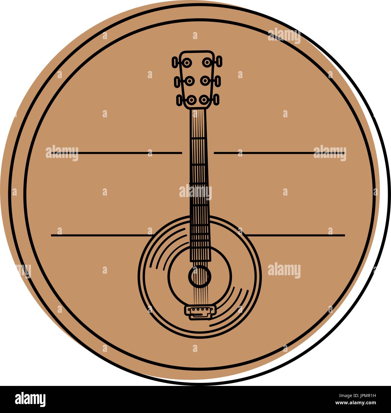 Music instrument emblem label icon vector illustration graphic design ...