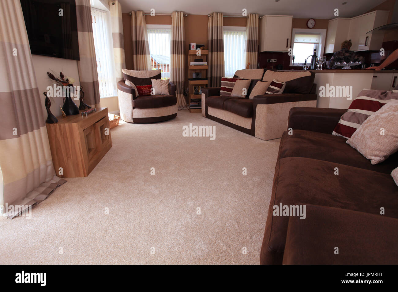 living room, dining room modern interior design, home furnishing Stock Photo
