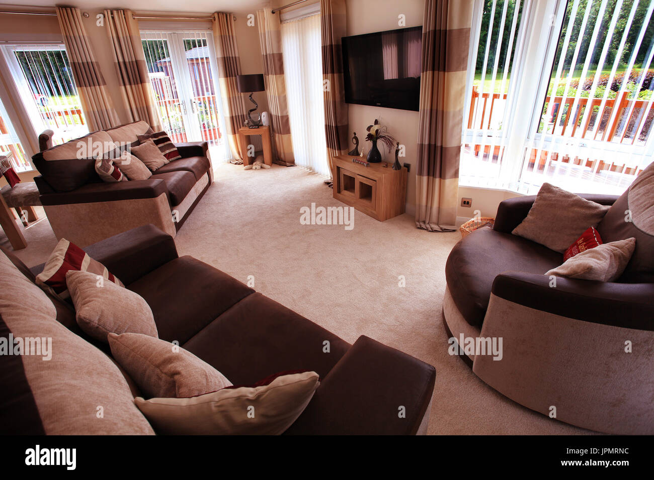 living room, dining room modern interior design, home furnishing Stock Photo