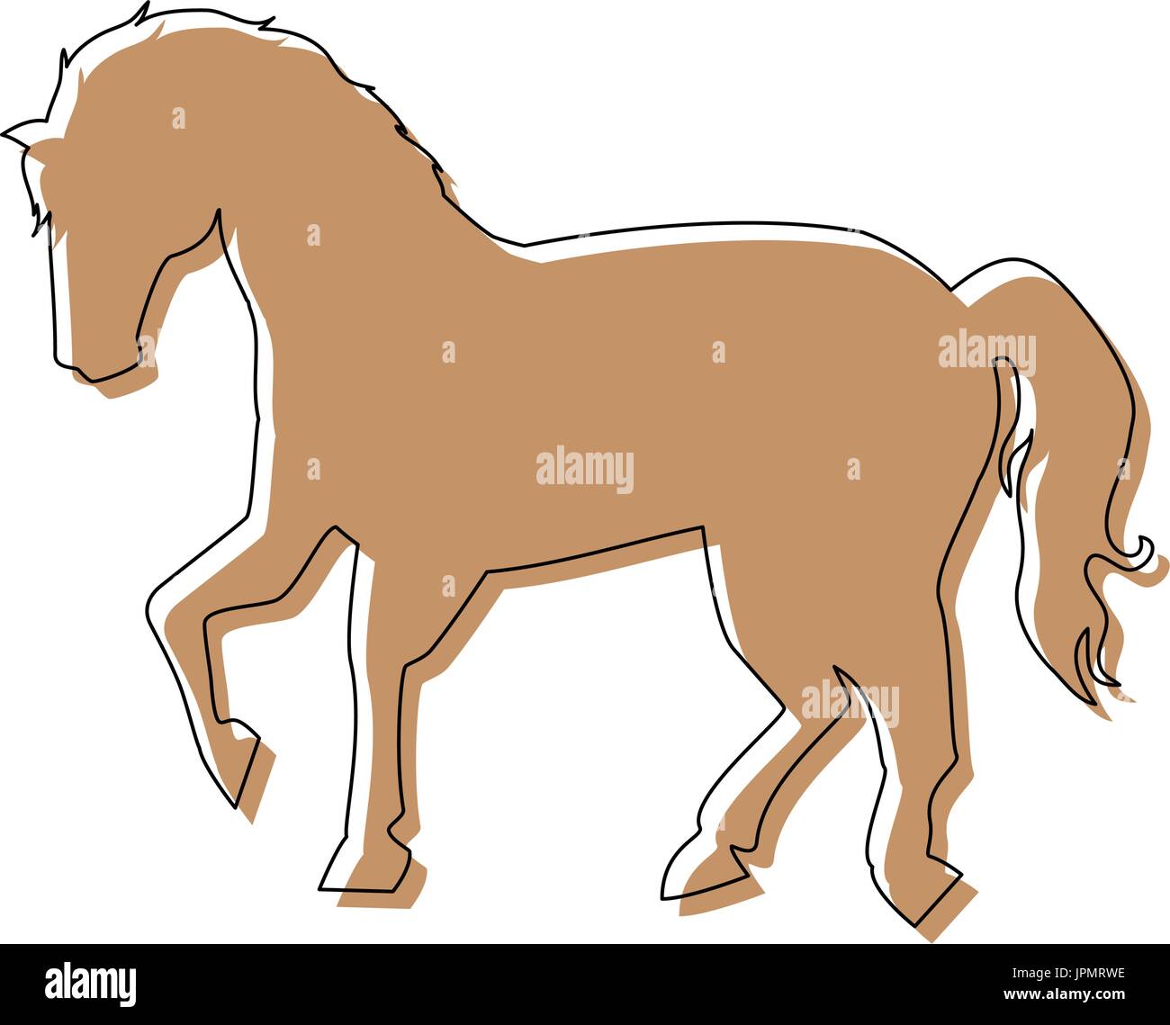 horse icon over white background vector illustration Stock Vector Image ...