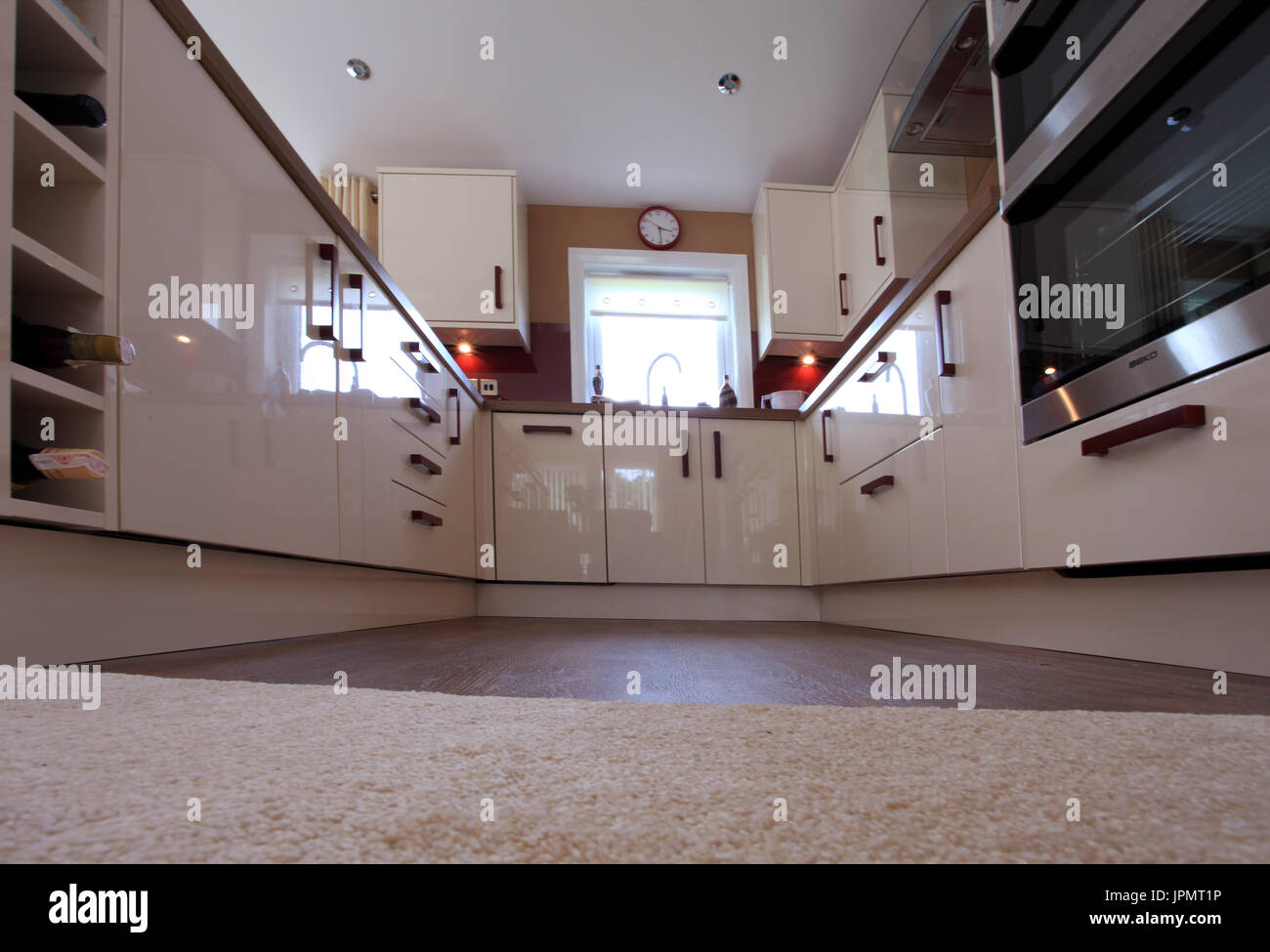 modern interior design, open plan kitchen style Stock Photo - Alamy