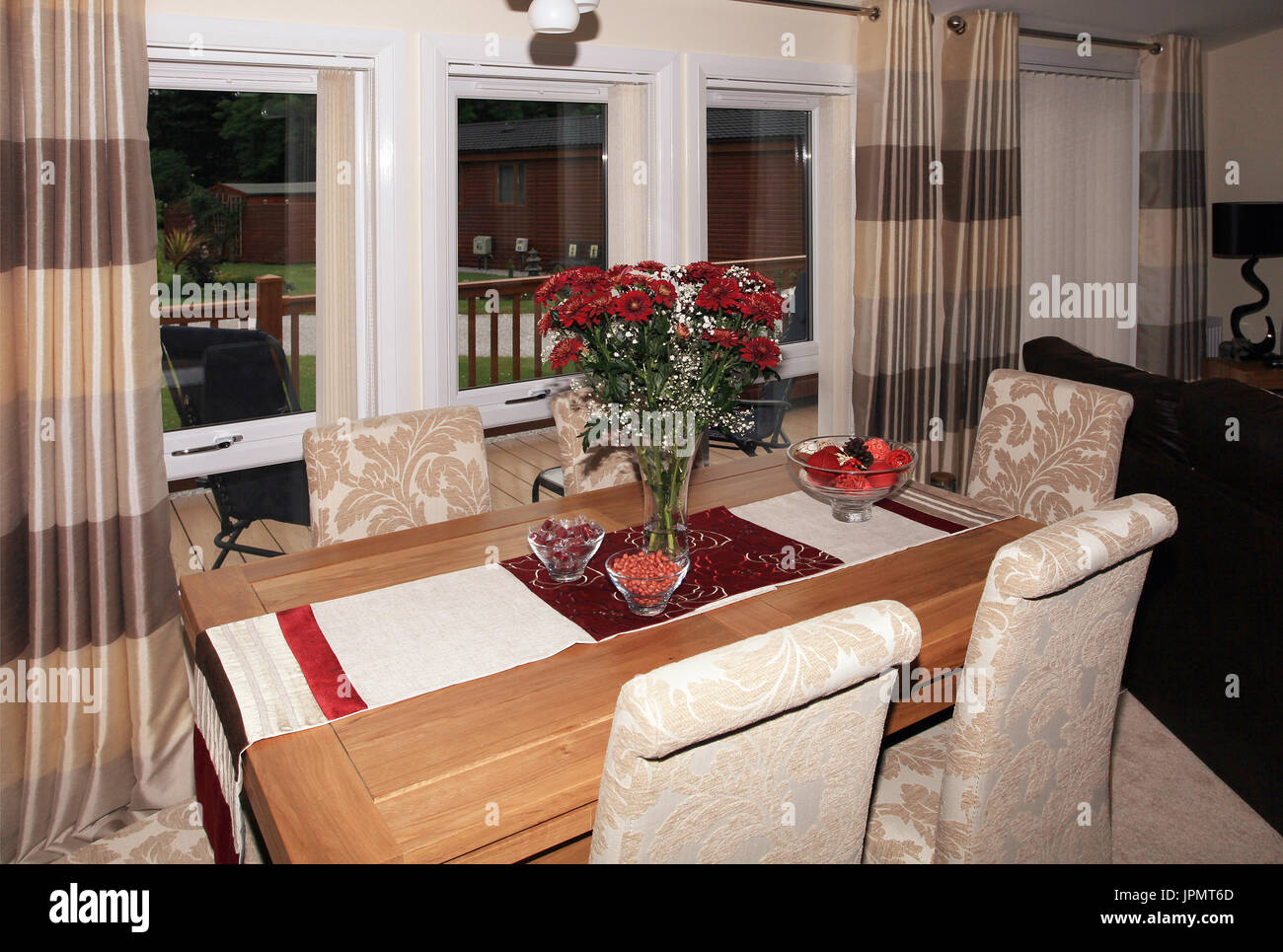 dining room, open plan living Stock Photo