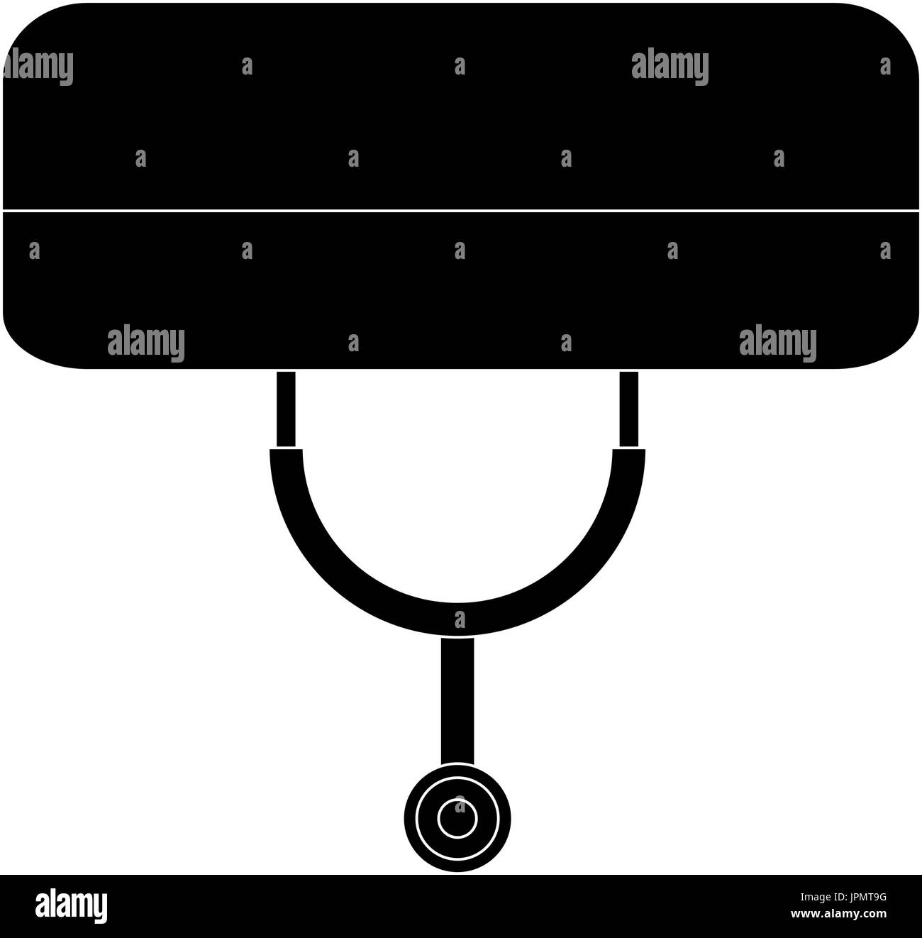 stethoscope icon over white background vector illustration Stock Vector ...