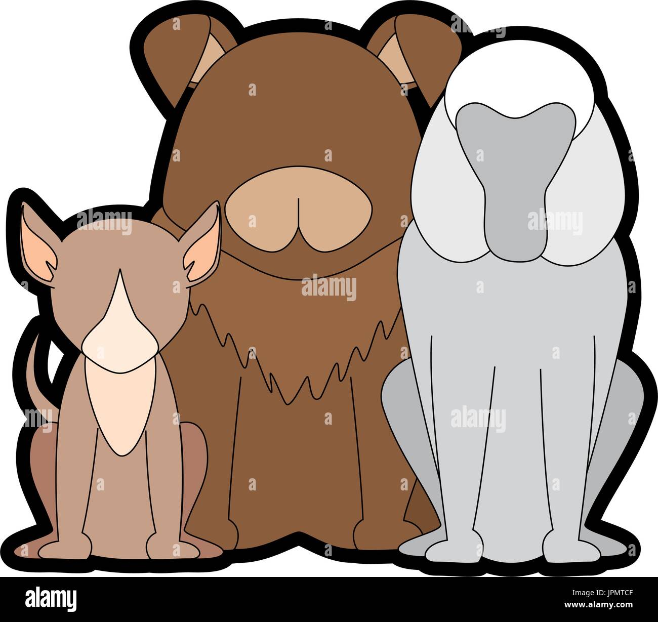 cute dogs icon over white background vector illustration Stock Vector ...