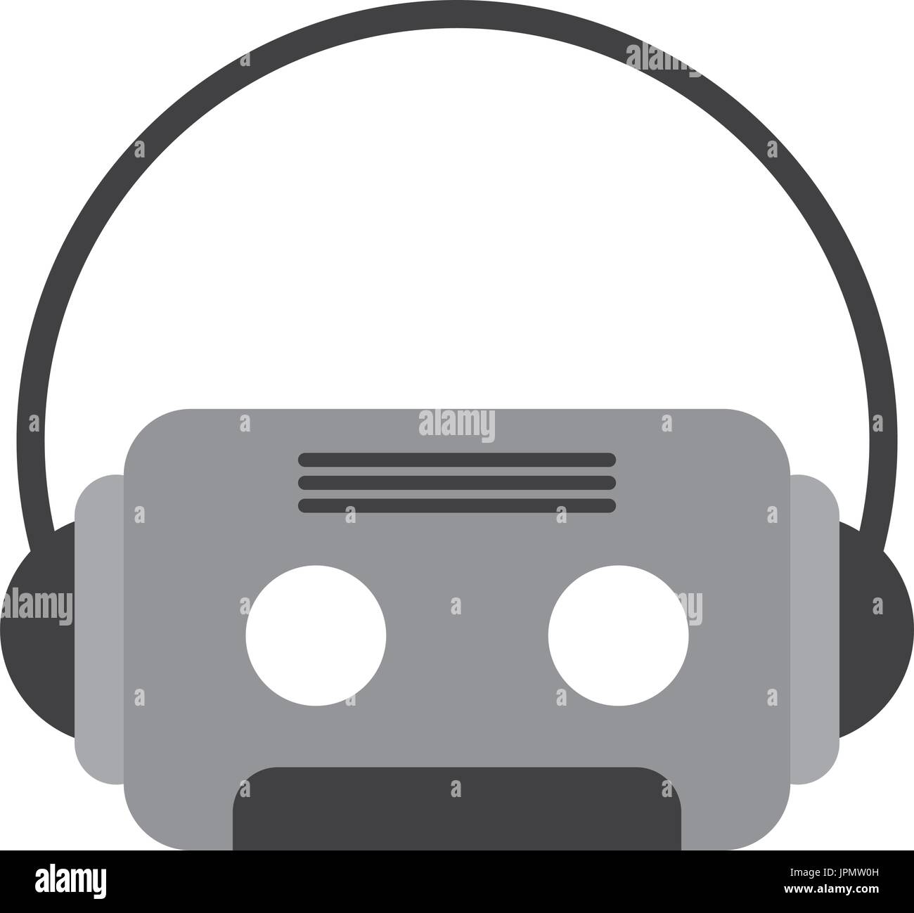 retro cassette with earphones Stock Vector Image & Art - Alamy