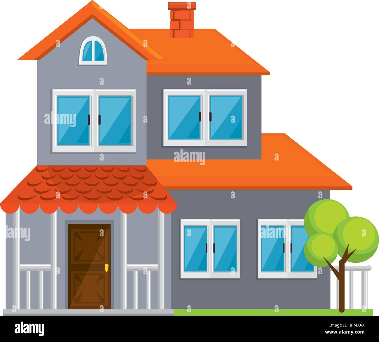 modern house icon over white background vector illustration Stock ...