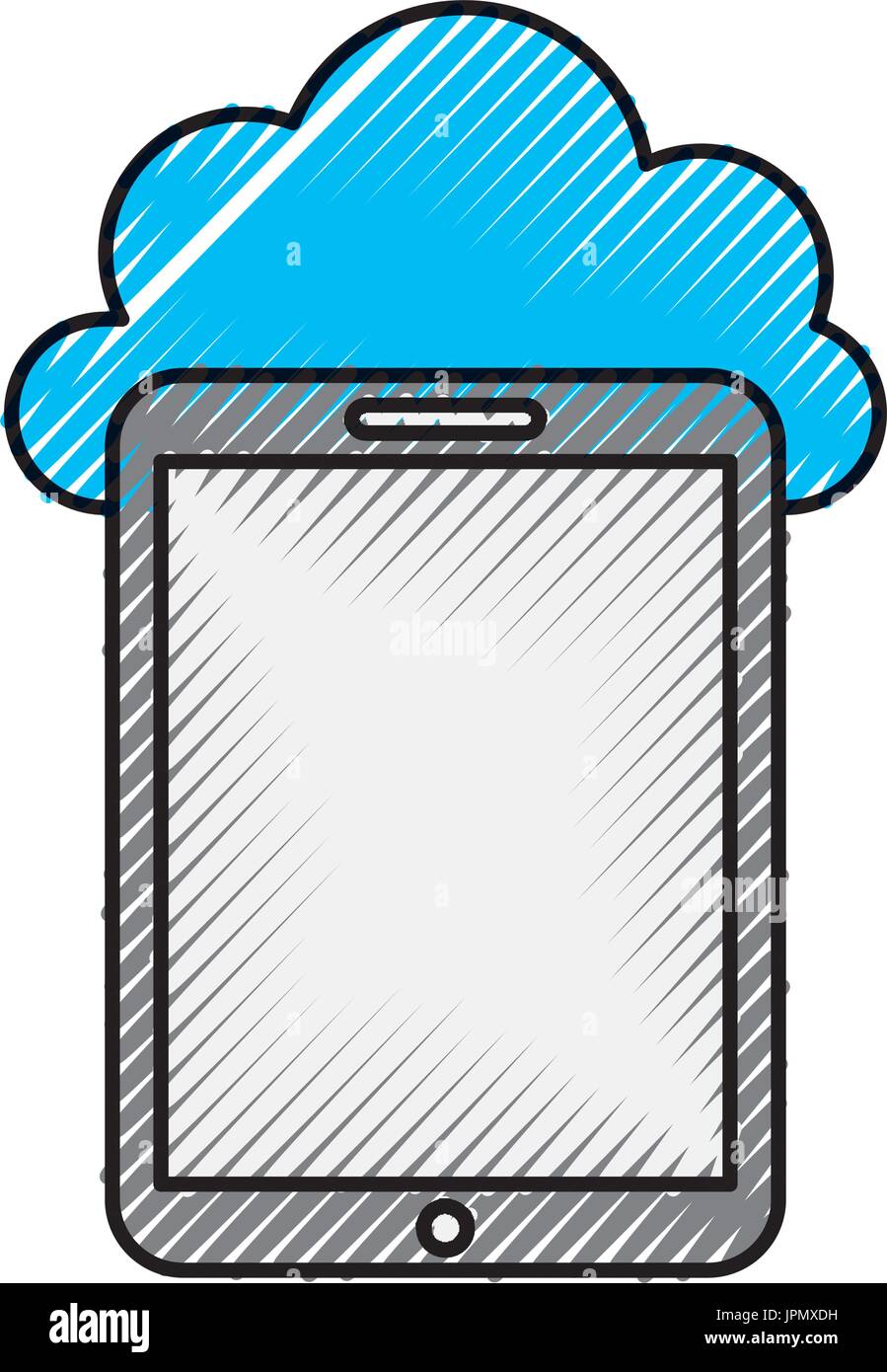 smartphone device with cloud computing Stock Vector Image & Art - Alamy