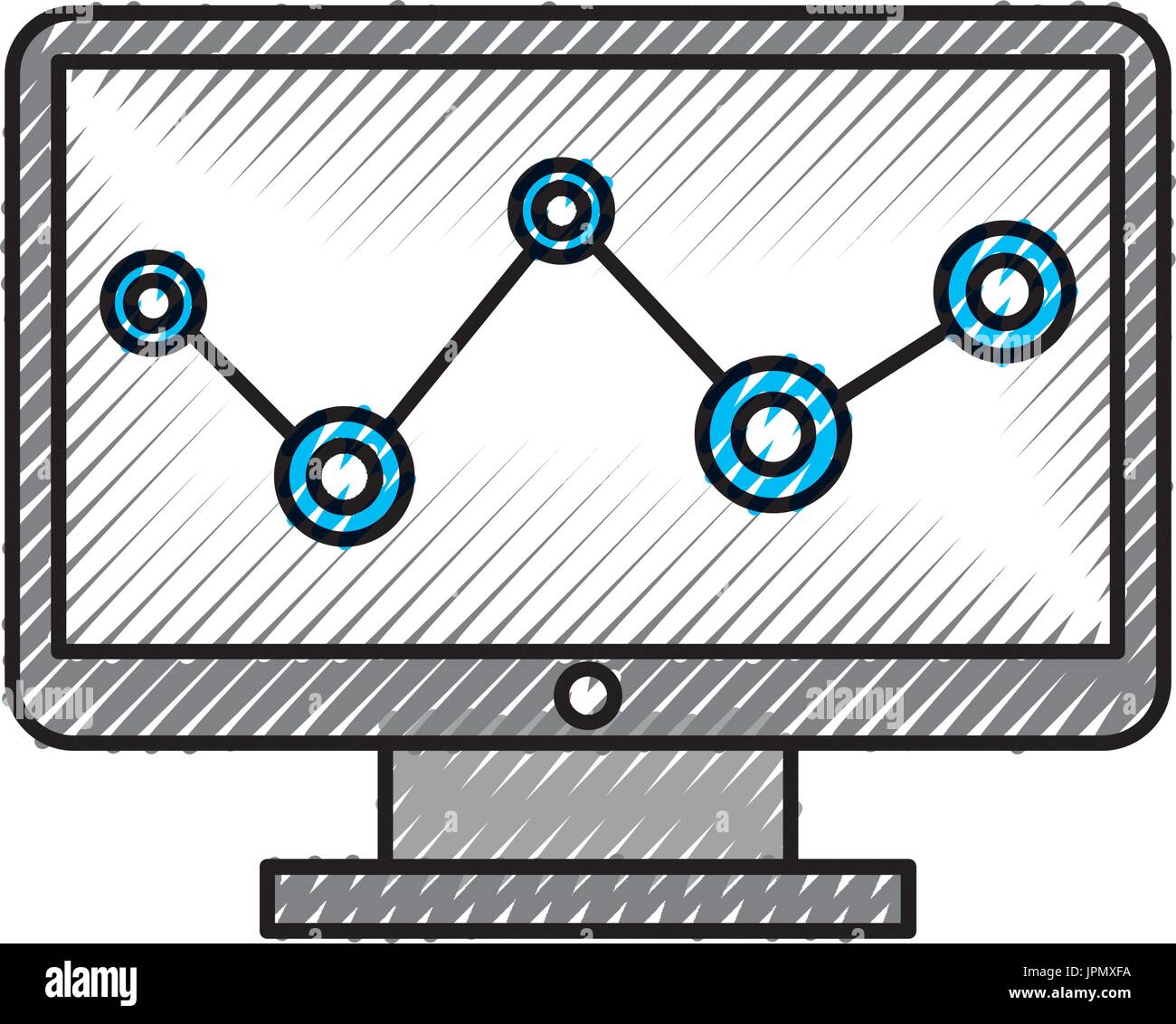 computer desktop with statistics Stock Vector Image & Art - Alamy