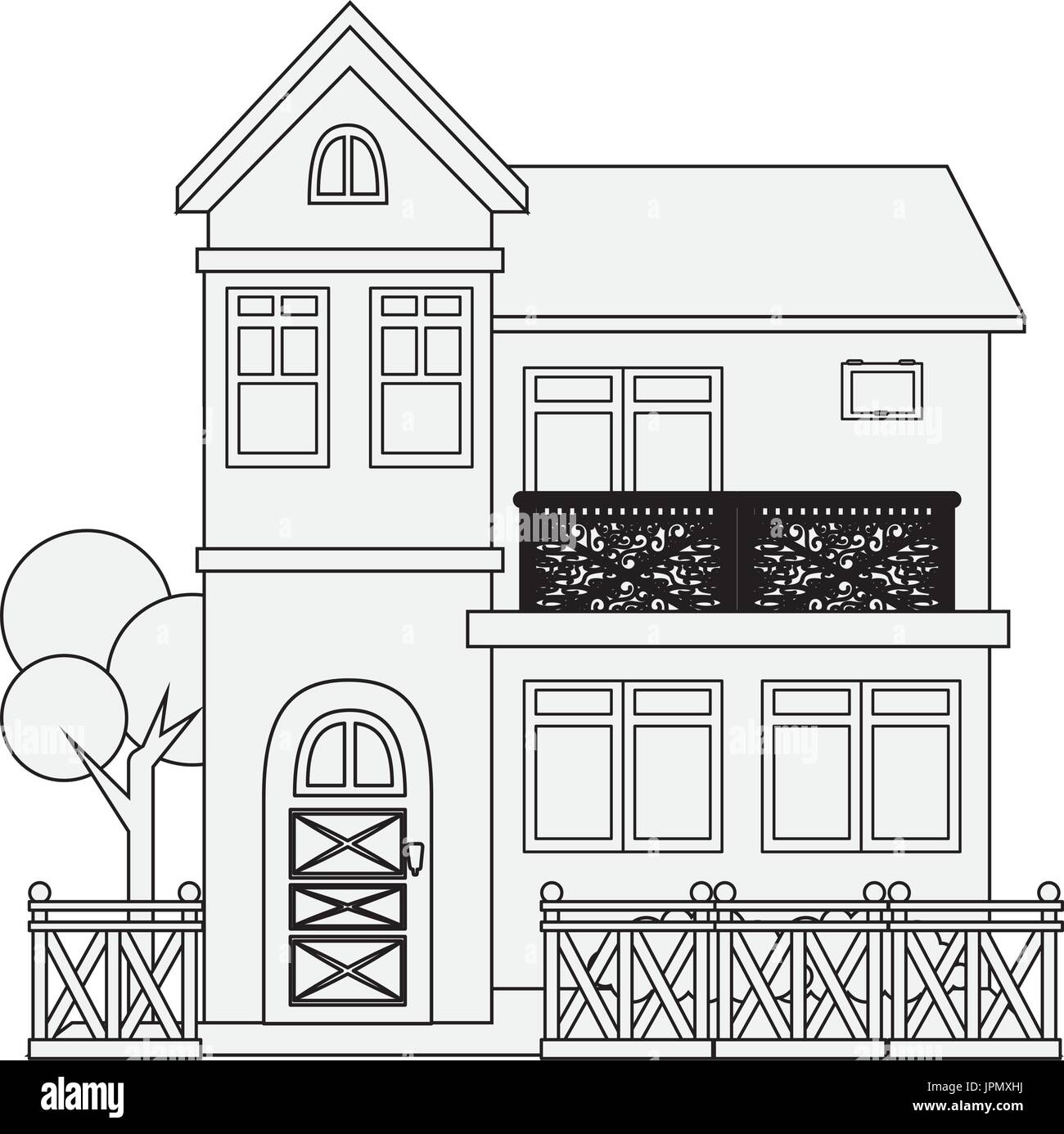 modern house icon over white background vector illustration Stock ...