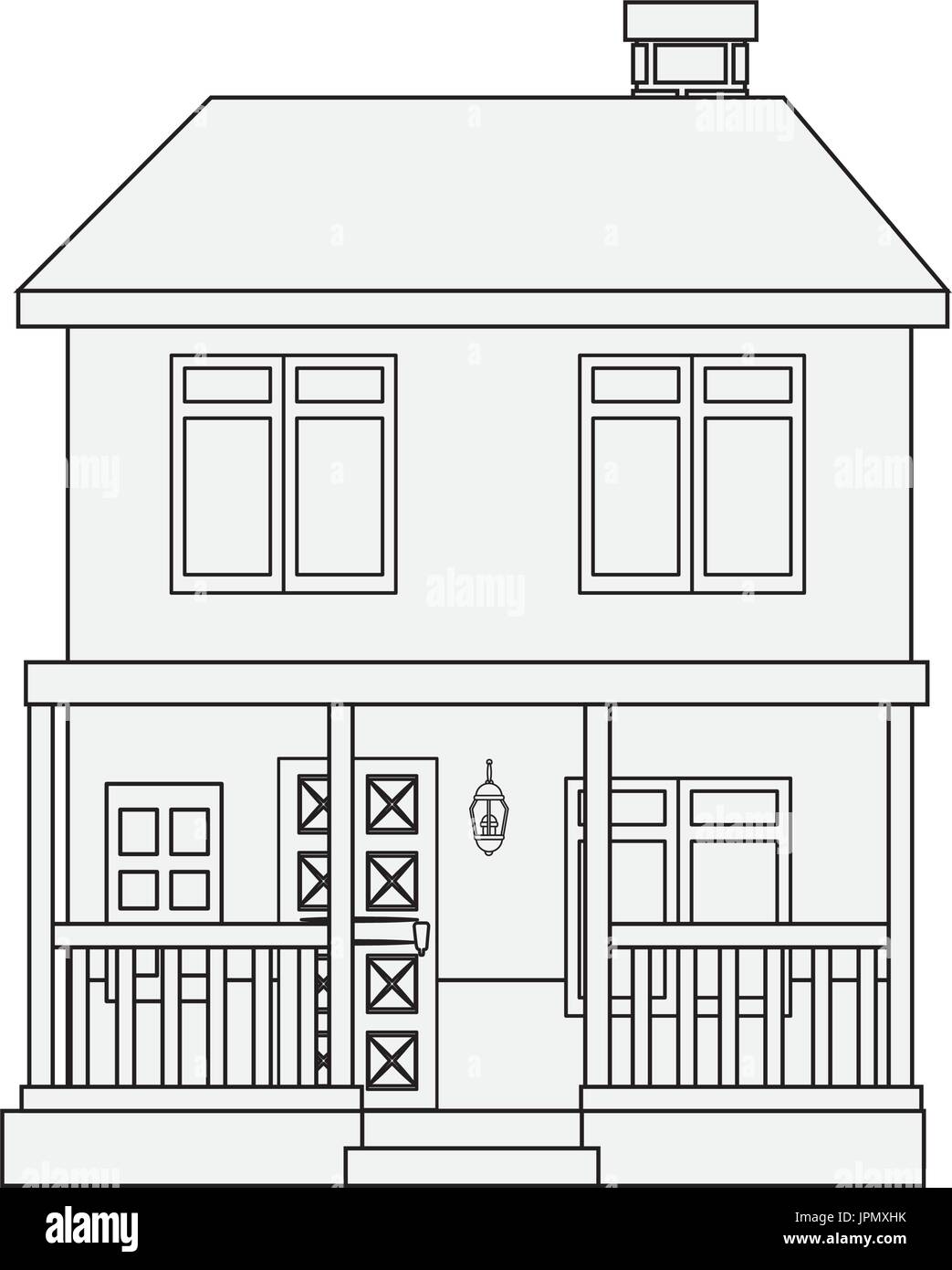 modern house icon over white background vector illustration Stock ...