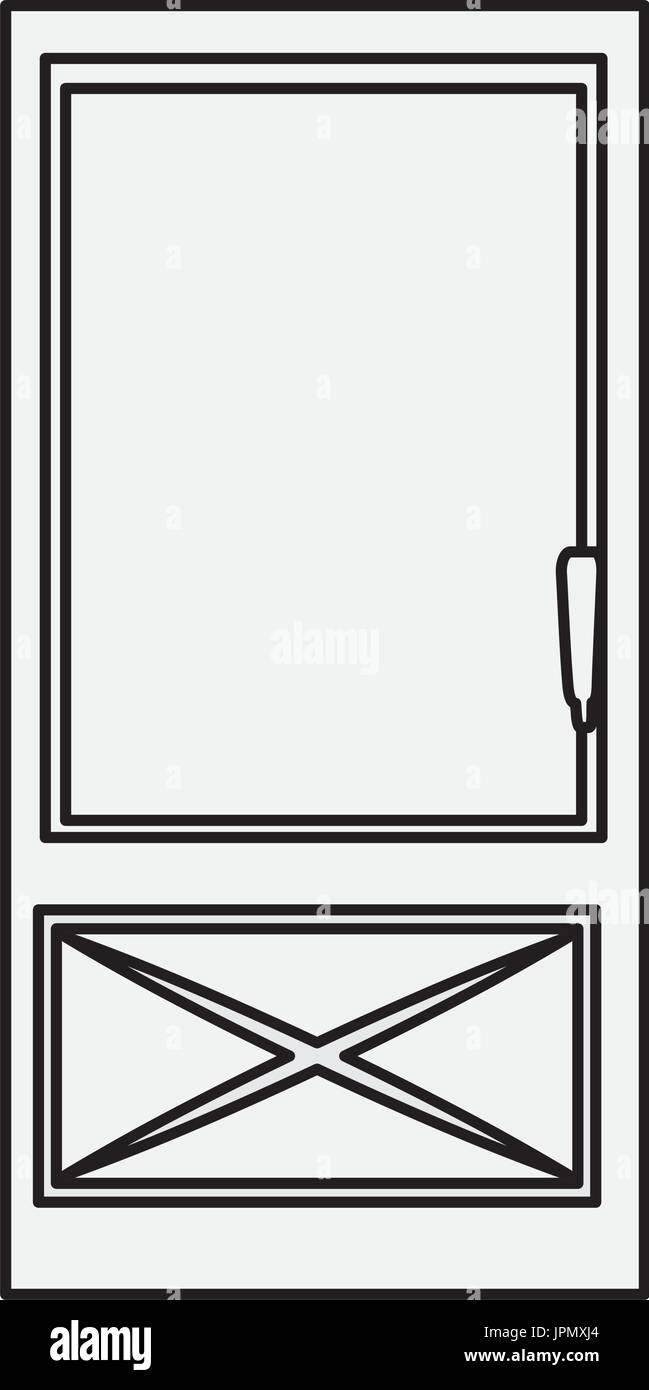 house door icon over white background vector illustration Stock Vector ...