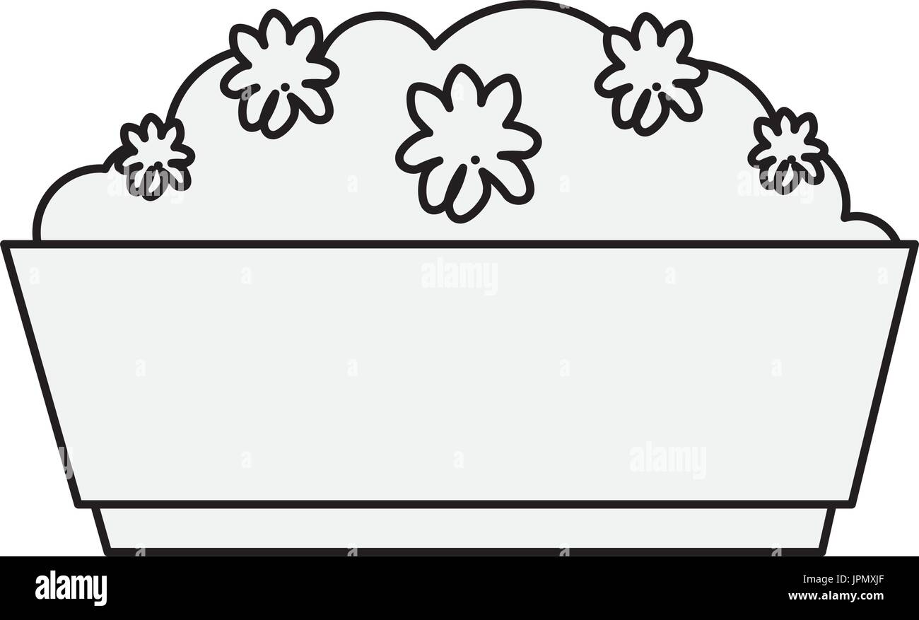 bush in a pot icon over white background vector illustration Stock ...