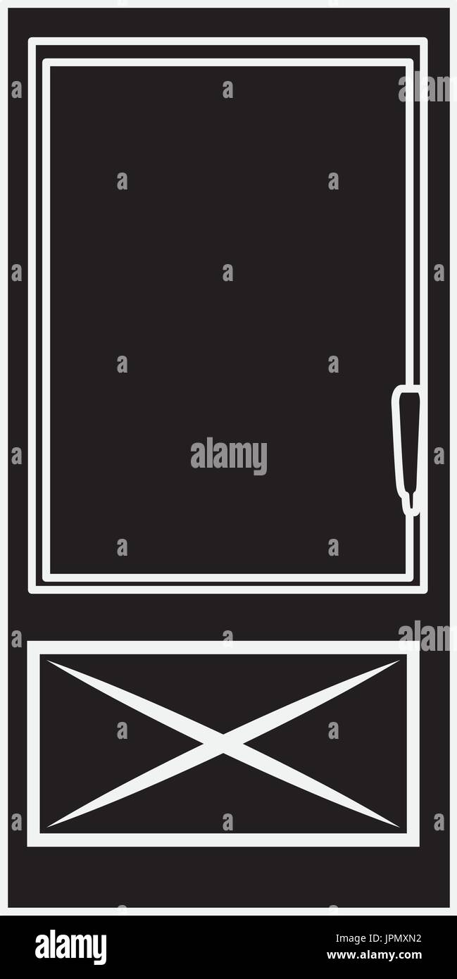 house door icon over white background vector illustration Stock Vector ...