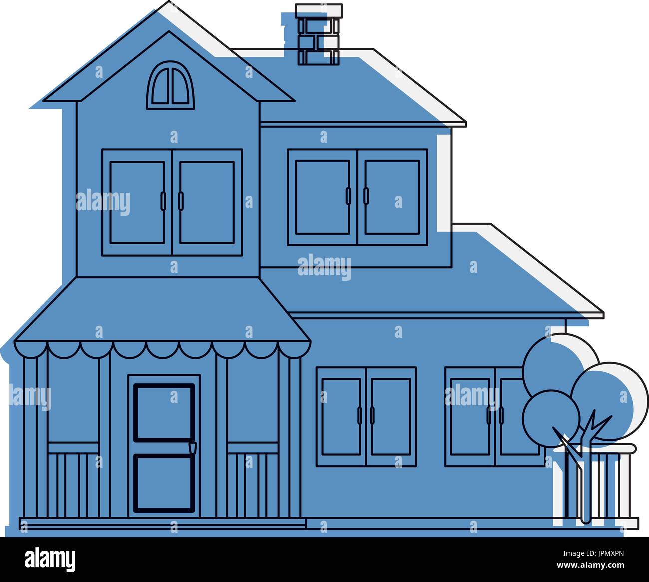 modern house icon over white background vector illustration Stock ...