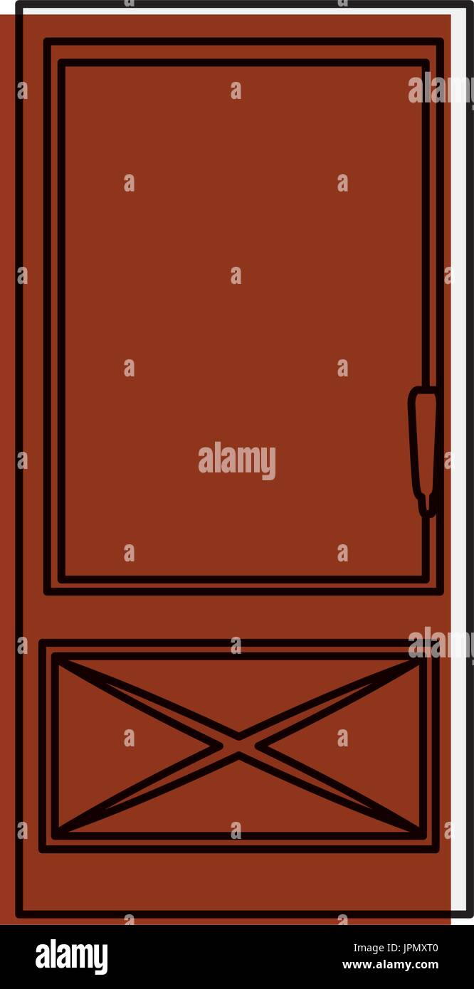house door icon over white background vector illustration Stock Vector ...