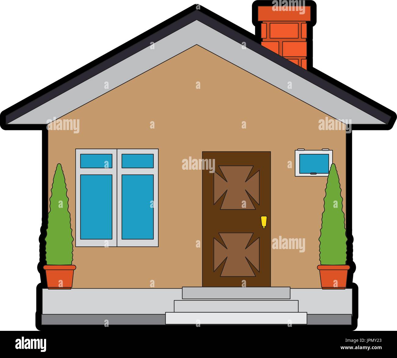 modern house icon over white background vector illustration Stock ...