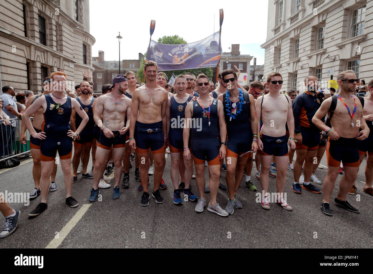 London Otters Rowing Club at Pride London Stock Photo