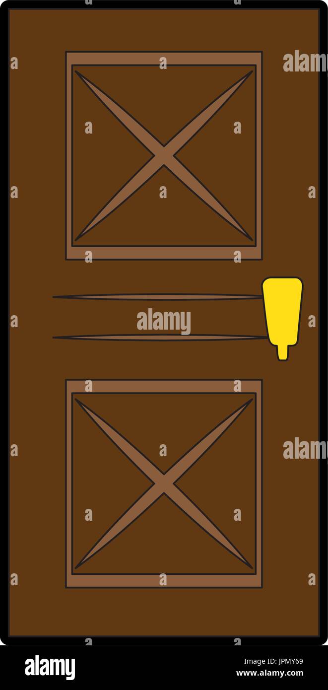 house door icon over white background vector illustration Stock Vector ...