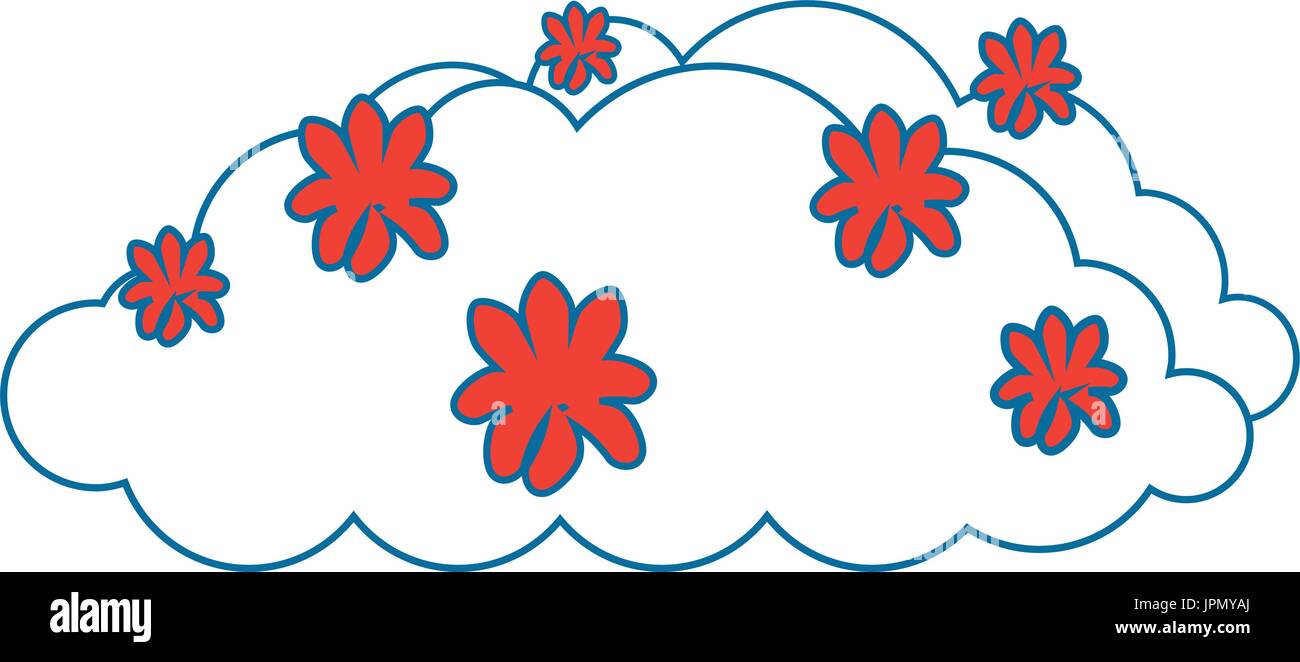 bush with flowers icon over white background colorful design vector ...