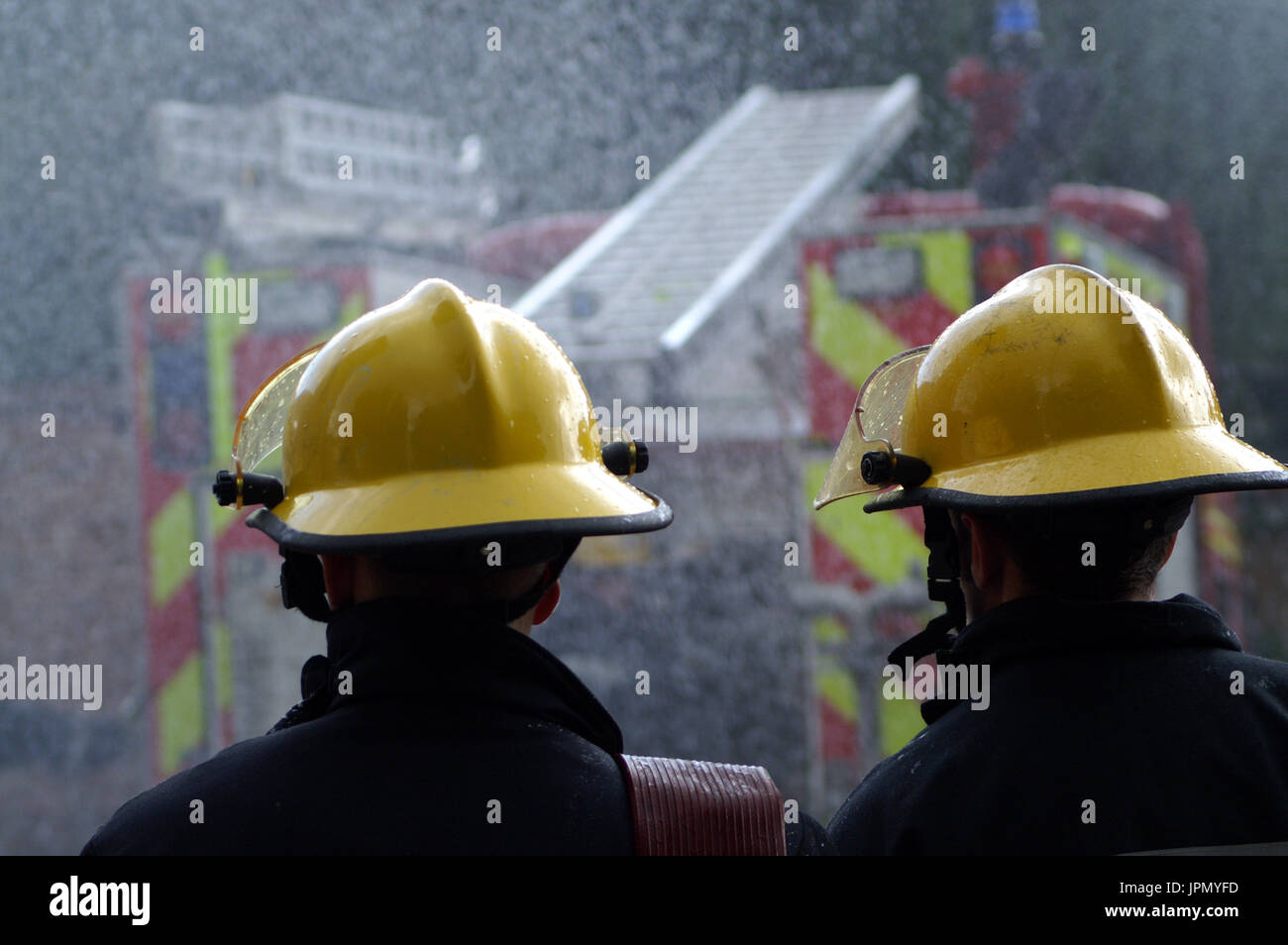 fire appliance going to an emergency, fire and rescue service Stock