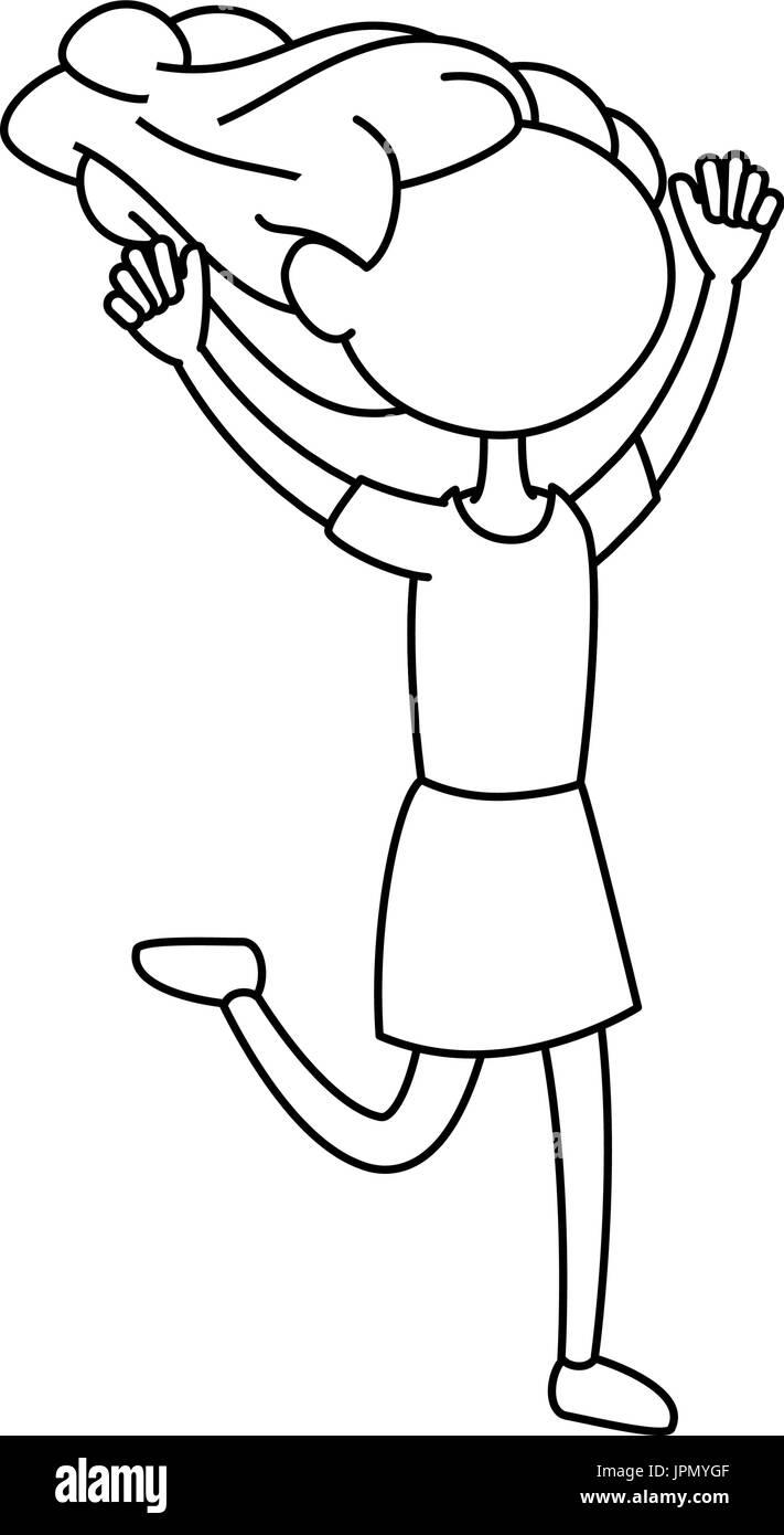 girl icon over white background vector illustration Stock Vector Image ...