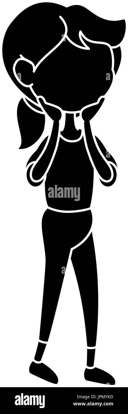 cartoon girl icon icon vector illustration graphic design Stock Vector ...