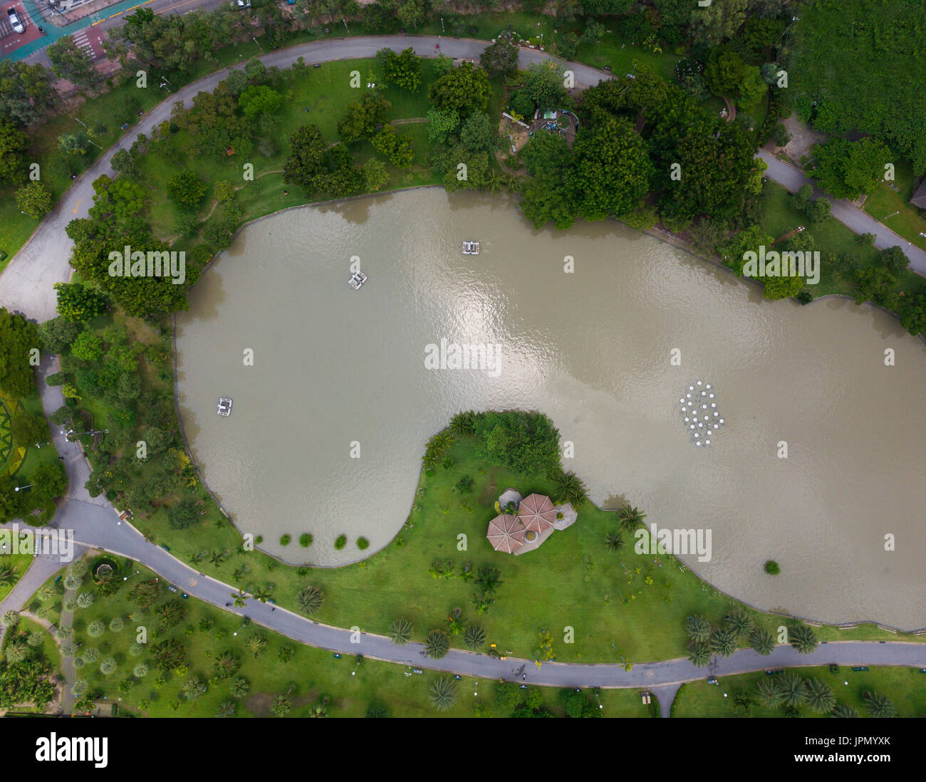 Aerial view of green park hi-res stock photography and images - Alamy