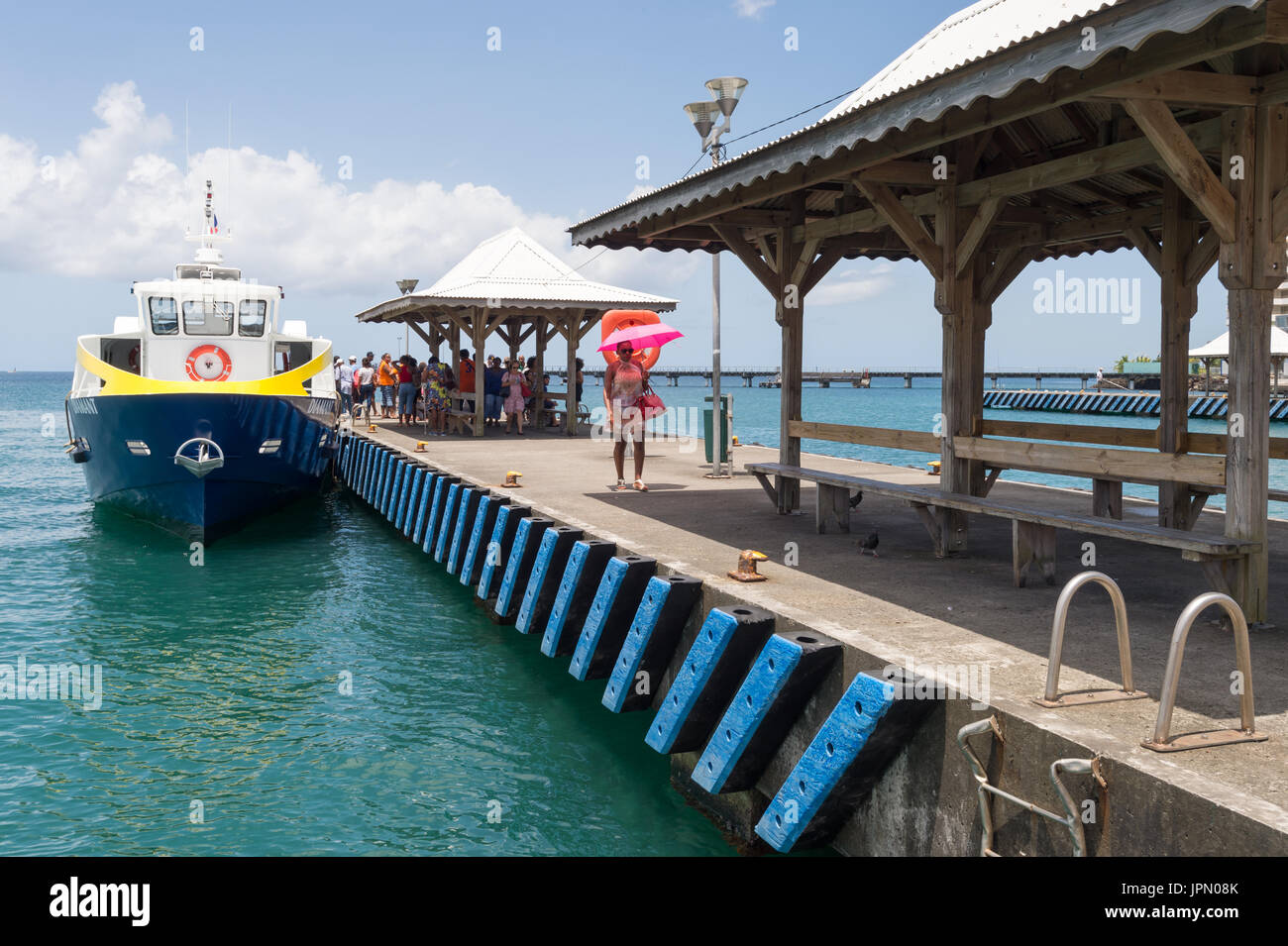 Shuttle boat docked at Fort de France, Martinique Island, West Indies