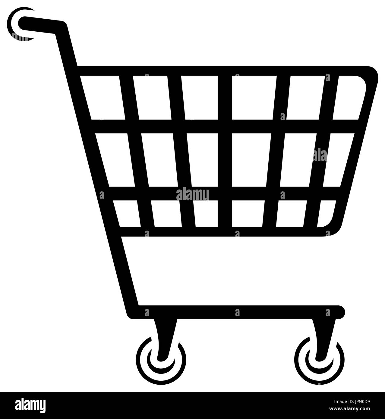 shopping cart icon over white background vector illustration Stock ...