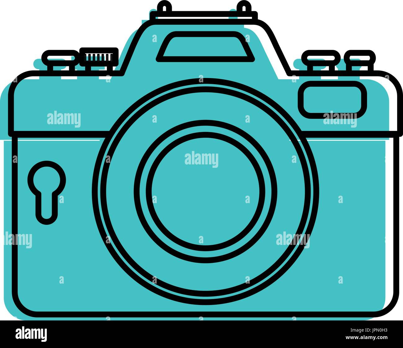 photographic camera icon over white background vector illustration ...
