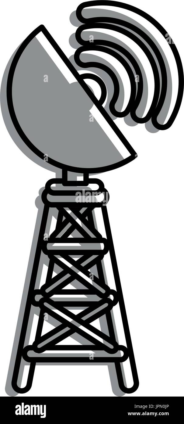 antenna icon over white background vector illustration Stock Vector ...