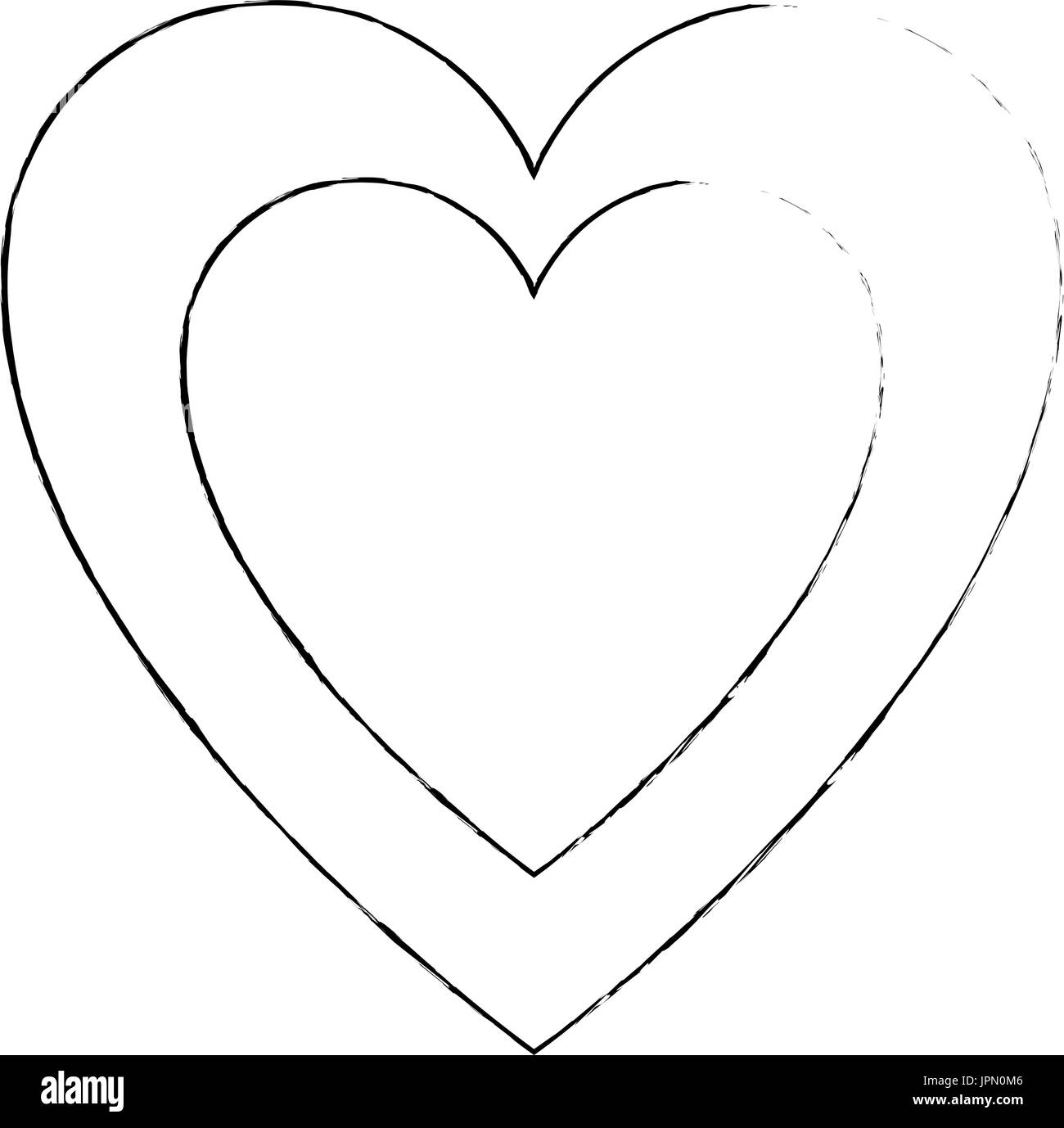heart icon over white background vector illustration Stock Vector Image ...