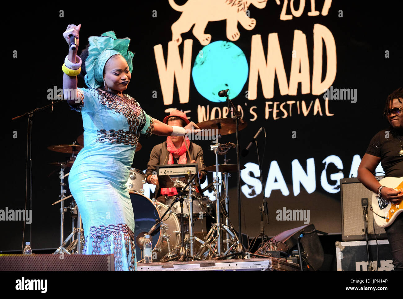Oumou Sangare performing at the WOMAD Festival, Charlton Park, Malmesbury, Wiltshire, England