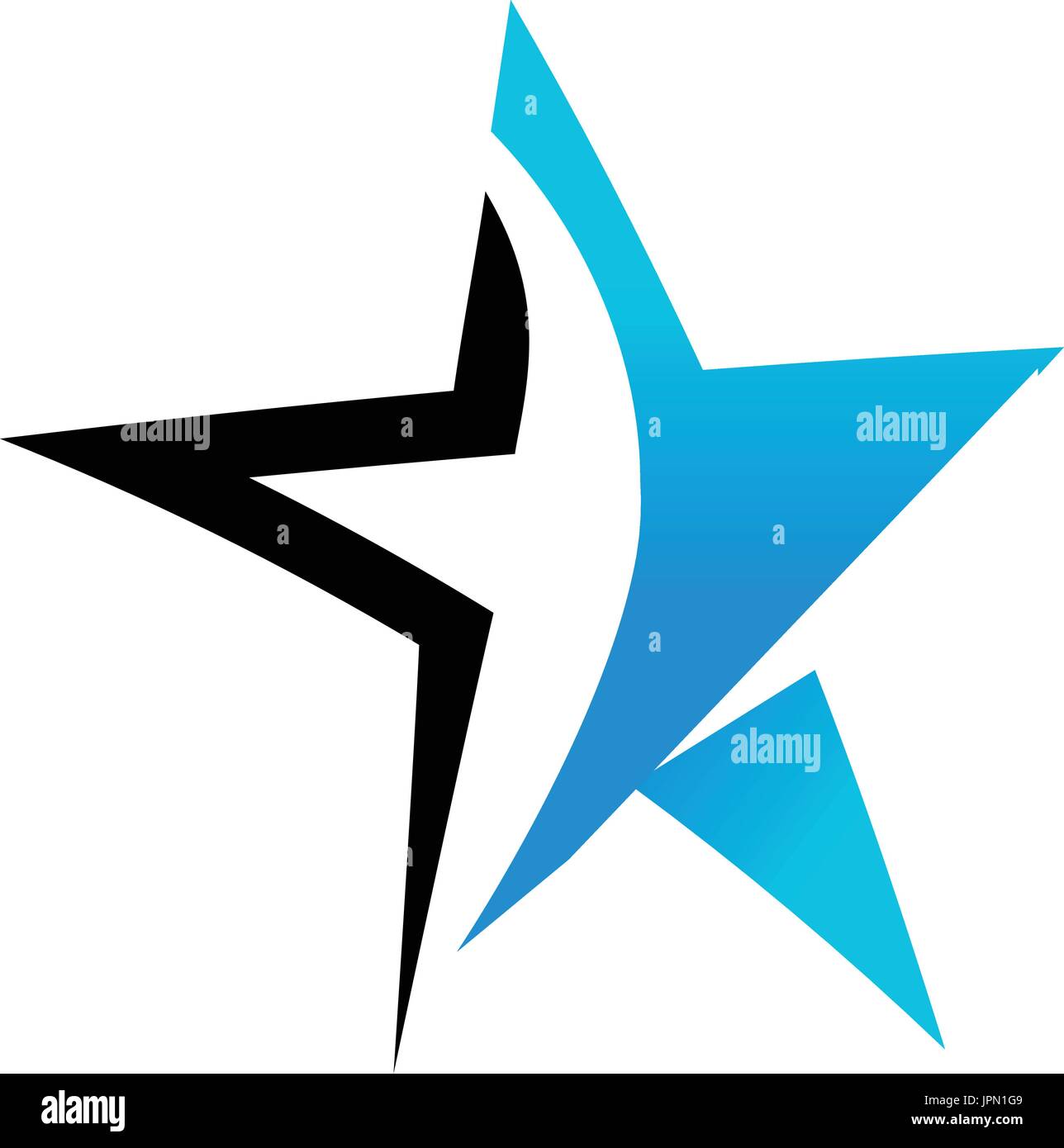 elegant star icon, isolated on white background. Stock Vector