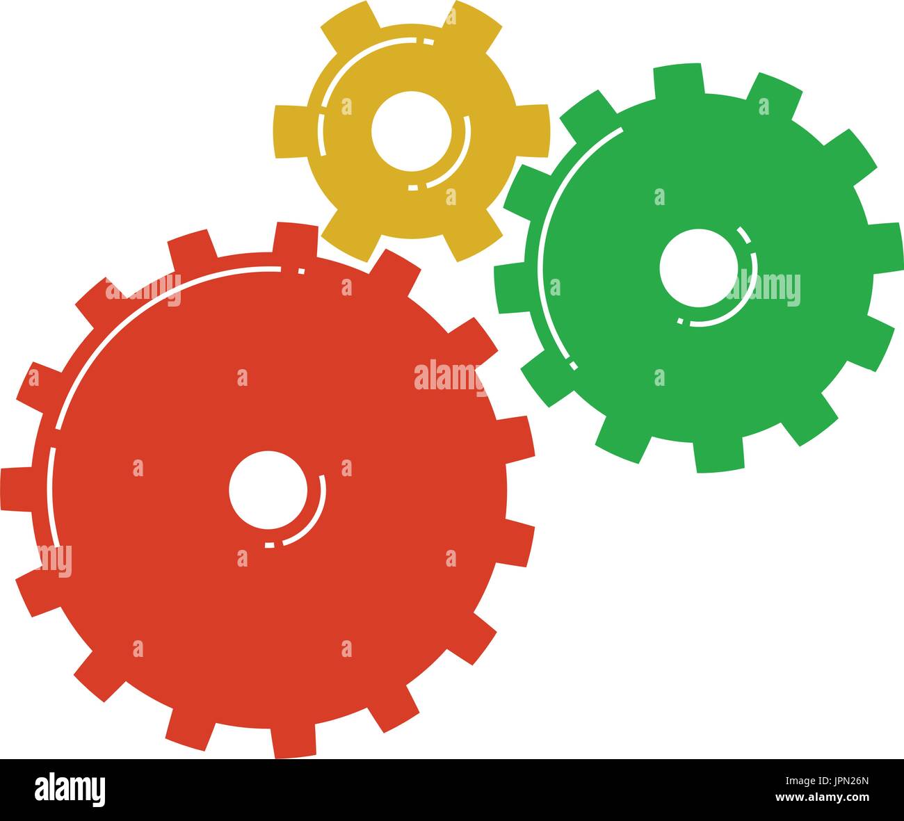 Colorful gears icon. Vector illustration Stock Vector