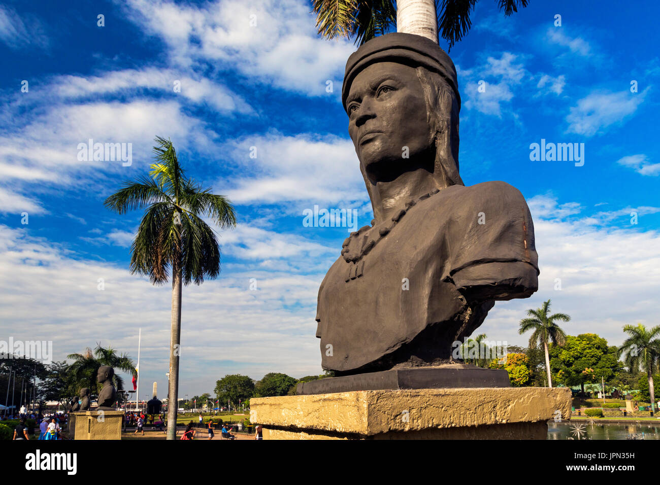 Statue in Rizal Park, Roxas Boulevarde, Manila, Philippines Stock Photo