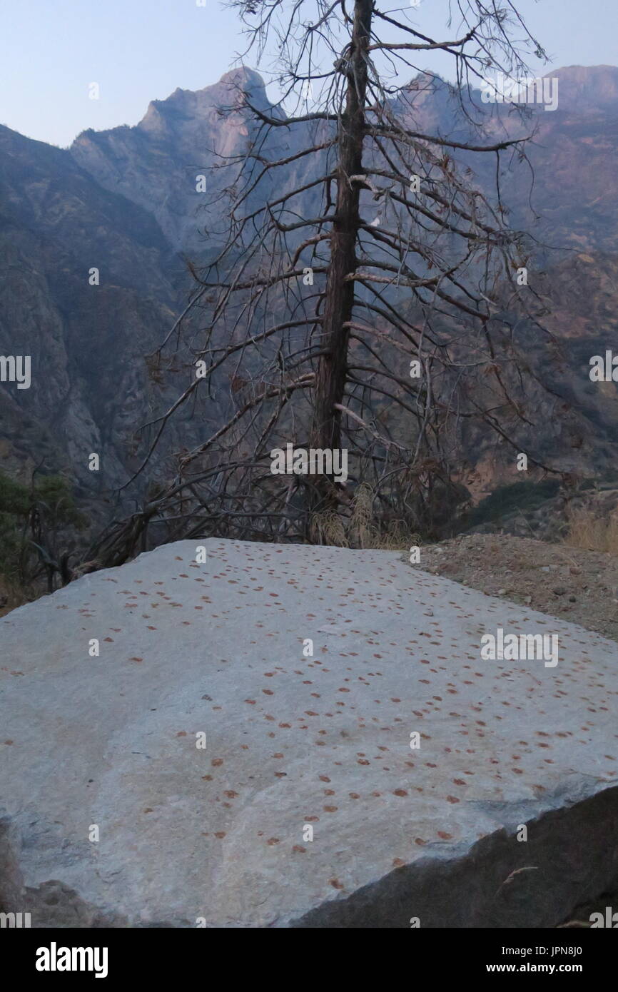 Mountains above King's River canyon, Sequoia National Monument, King's Canyon National Park, California, United States Stock Photo