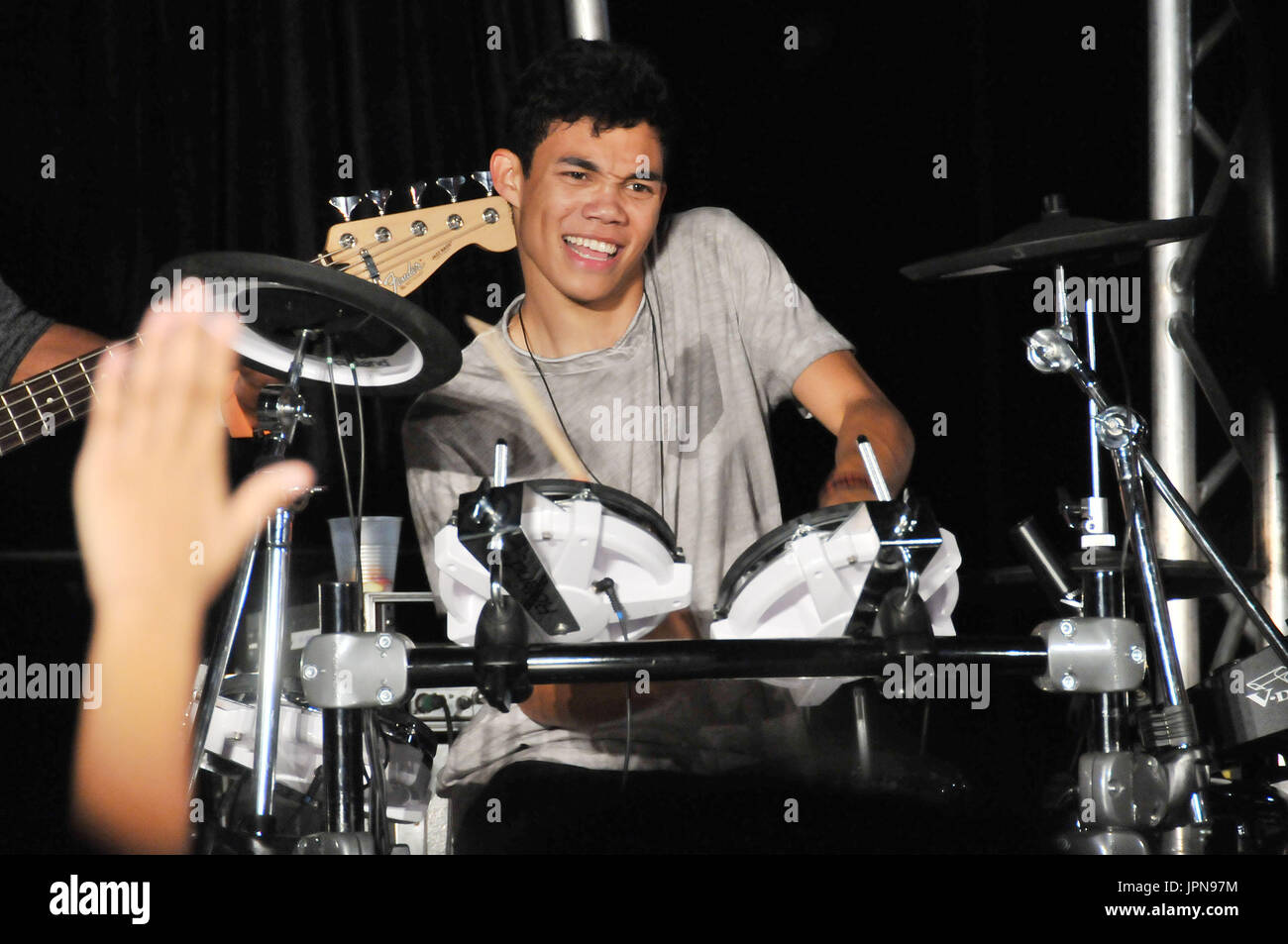 Roshon Fegan performing at his Ep Release Party Music Debut & Birthday