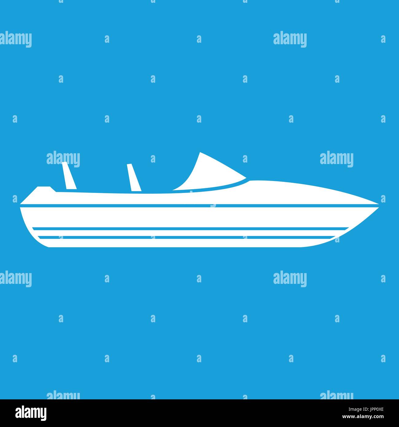 Little powerboat icon white Stock Vector Image & Art - Alamy