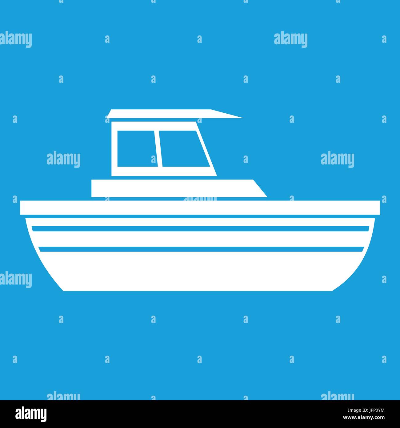 Motor boat icon white Stock Vector Image & Art Alamy
