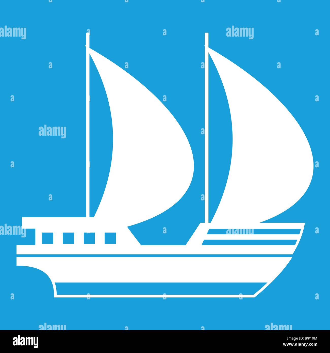 Big yacht icon white Stock Vector Image & Art - Alamy