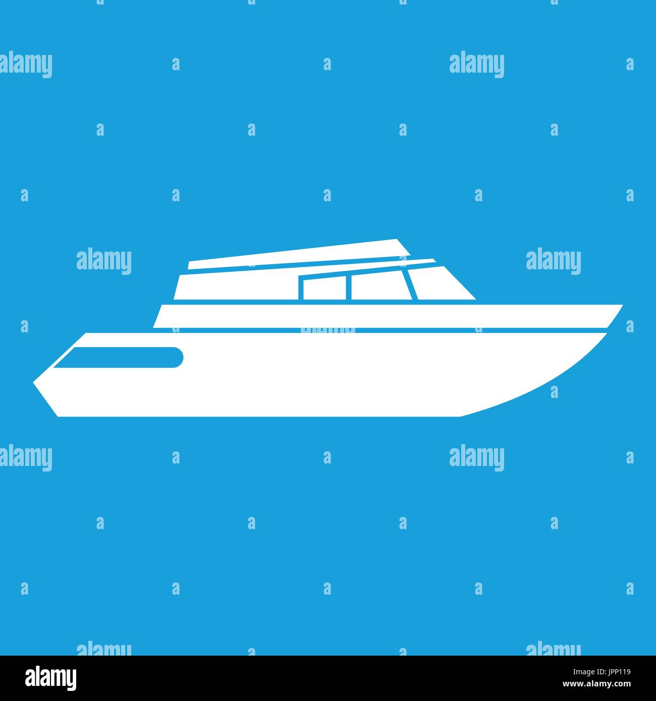 Planing powerboat icon white Stock Vector Image & Art - Alamy
