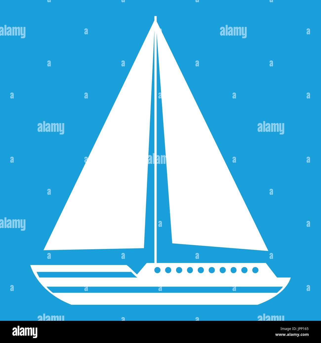 Sea yacht icon white Stock Vector Image & Art - Alamy