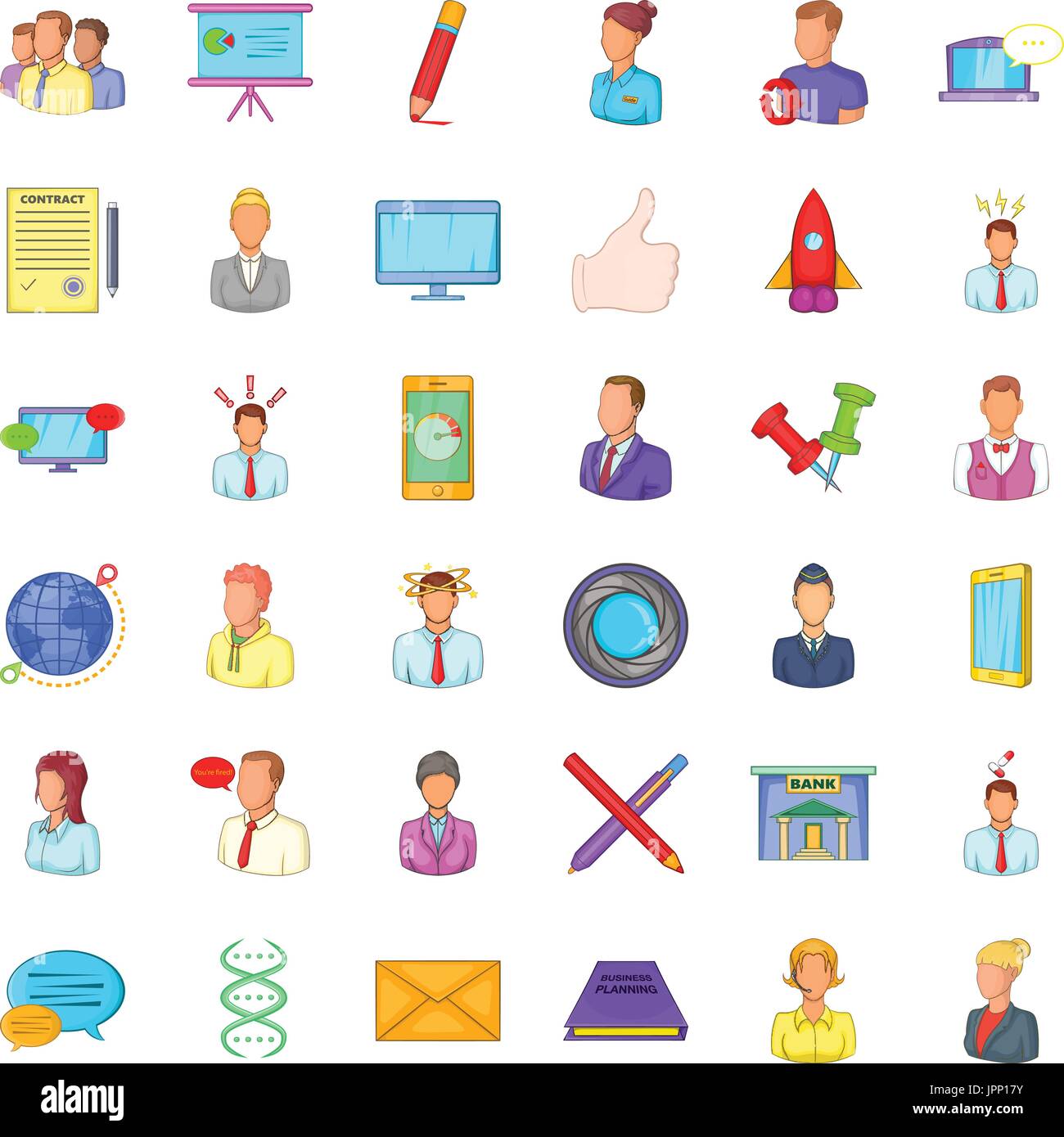 Business startup icons set, cartoon style Stock Vector Image & Art - Alamy