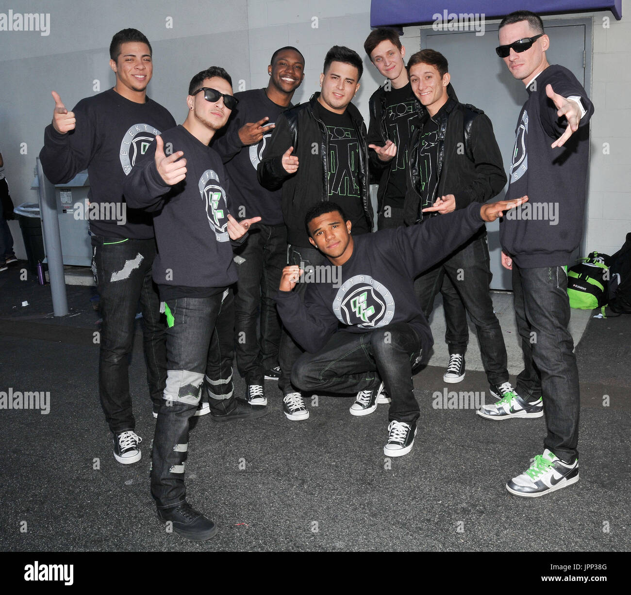 Elektrolytes from Arizona at Randy Jackson's America's Best Dance Crew Season 7 Season Of The Superstars - Los Angeles Auditions at Center Staging in Burbank, CA. The event took place on Saturday, January 28, 2012. Photo by Sthanlee B. Mirador Pacific Rim Photo Press. Stock Photo
